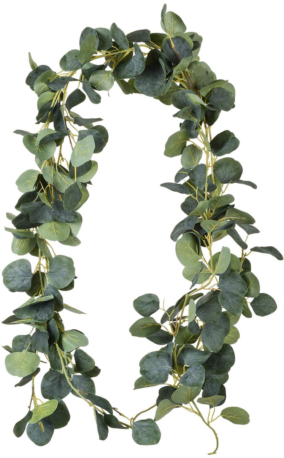 2PCS Artificial Eucalyptus Garland Decor Fake Leaves Hanging Greenery Decoration 