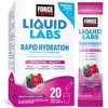 Force Factor Liquid Labs Electrolyte Powder, Hydration Powder with Biotin & Hyaluronic Acid for Hair, Skin & Nails, Tropical Berry, 20 Stick Packs