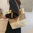 thumbnail image 3 of Women Large Capacity Tote Bag Summer Beach Bag Handbag With Tassel, Beach Shoulder Bag Handbag for Travel Daily Shopping, 3 of 8