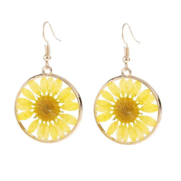 Nvzi Pendientes colgantes de estilo retro, nuevos y únicos, estilo bohemio étnico, joyería vintage (amarillo)