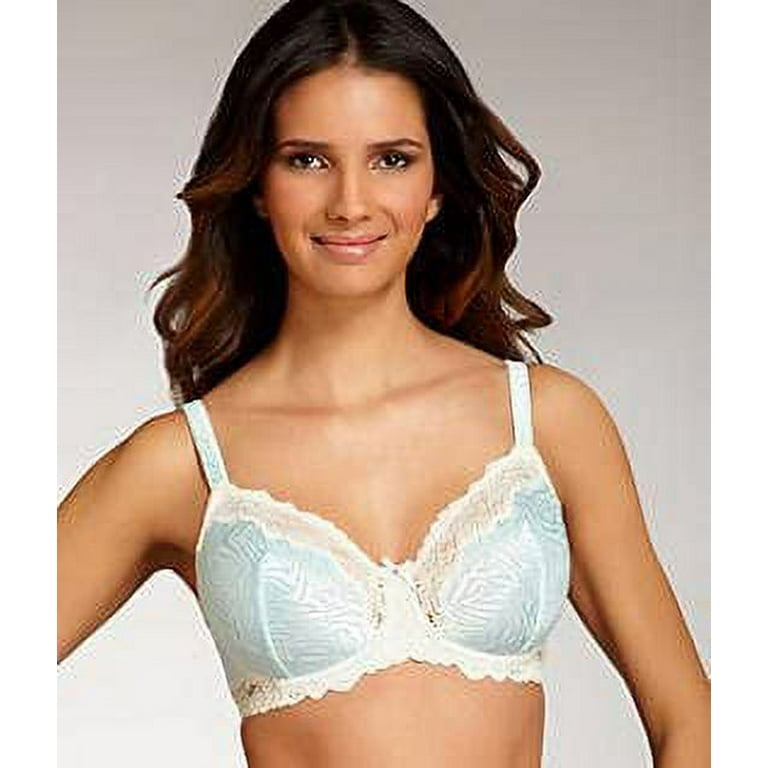 Whimsy Womens Lace Trim Sheer Full Coverage Bra