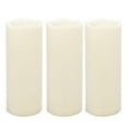 thumbnail image 2 of Large Outdoor Waterproof White Flameless Candles with Timer Big Battery Operated Plastic LED Pillar Candles for Garden Patio Home Wedding Party Decorations Flickering Electric Lights 3”x8” 3 Pack, 2 of 4