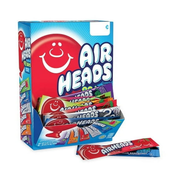 Airheads Variety Box, Assorted Flavors, 0.55 oz Bar, 90/Carton, Each