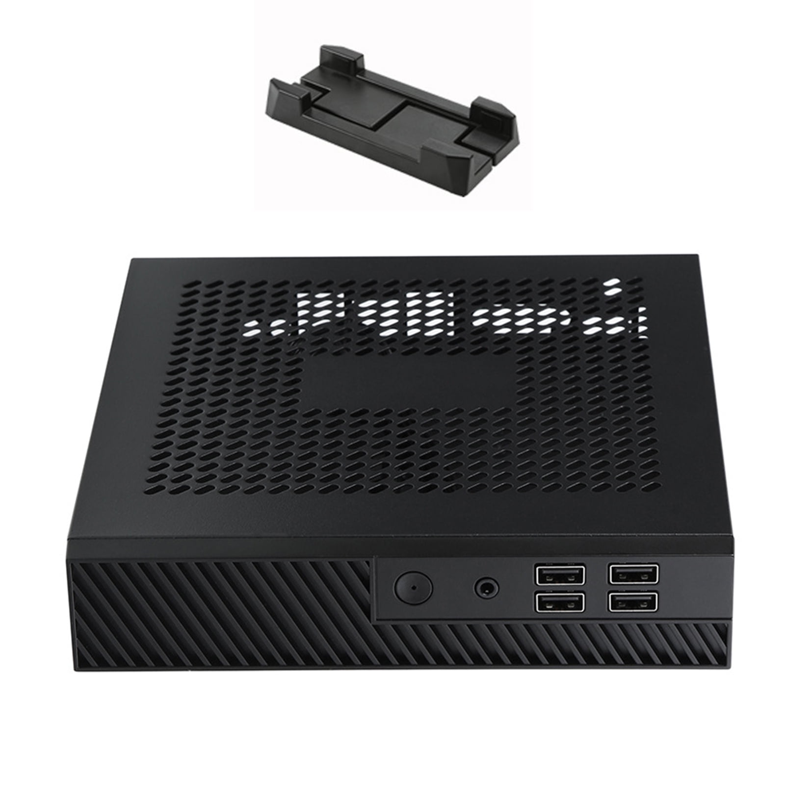 DX01 ITX Computer Case Desktop Case with 4 USB2.0 Port Industrial Control for Home Theater Gaming