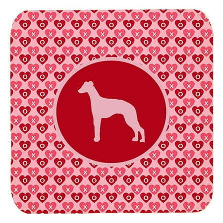 Set of 4 Whippet Valentine Hearts Foam Coasters
