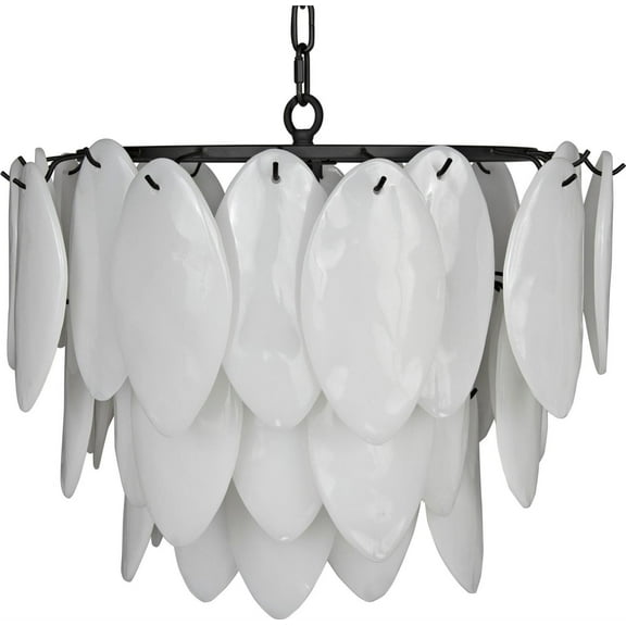 Matte Black 4-Light Chandelier – Lotus Collection