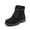 Black, variant on Women's Work Waterproof Hiking Combat Boots Lace up Low Heel Booties Ankle Boots Black 38