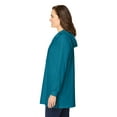 thumbnail image 3 of Woman Within Plus Size Rib-Knit Sherpa Hoodie Sweatshirt, 3 of 4