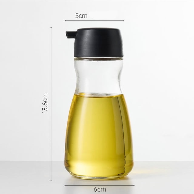Botella dispensadora de aceite de sésamo de vidrio con control de volumen, perfecta for condimentar y cocinar