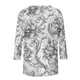 thumbnail image 5 of Camisa Casual de Cuello Redondo Impresa Floral de Manga Larga de las Mujeres, Manga 3/4 para las Mujeres Cómoda Mezcla de Poliéster Spandex, 5 of 5