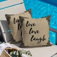 thumbnail image 2 of Throw Pillow Covers, Farmhouse Decorative Throw Pillow Covers 20x20 Inch, Retro Rustic Classic Black Flower Pattern Brown Square Linen Pillow Cases for Couch/Living Room/Sofa, 2 of 9
