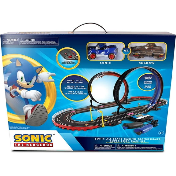 Sonic 30390945 All-Stars Racing Transformed Super Race Set Toy with Shadow Super Loop