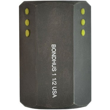 Bondhus Precision Machined Hex End Socket Bits, 2in X 2.5in