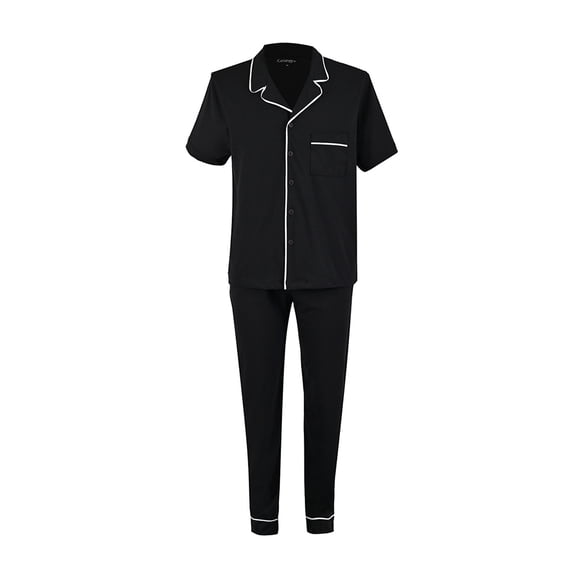 Pijama George para Caballero tipo Pantalón Talla G Negro, 2 Piezas