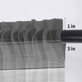 thumbnail image 5 of Black Gray Valance Curtains for Kitchen/Living Room/Bathroom/Bedroom Window, Rod Pocket Small Topper Half Short Window Curtains Voile Sheer Scarf, Farmhouse Vintage Gradient Wooden Plank 42"x12", 5 of 8