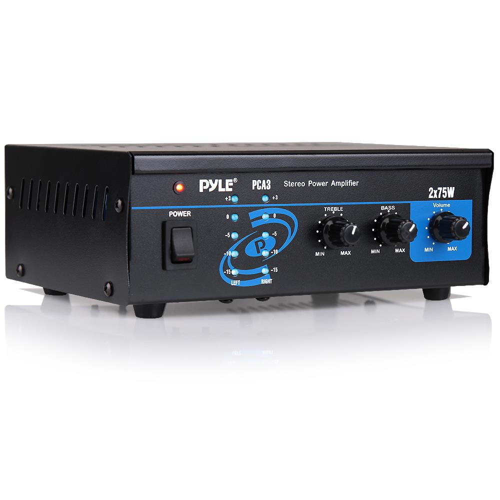PYLE PCA3 Stereo Power Speaker Amplifier Compact Audio Control Amp