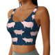 thumbnail image 2 of Balery Pig 1 Sujetadores deportivos con espalda cruzada para mujer, acolchados, sin costuras, de alto impacto, ideales para yoga, gimnasio, entrenamiento y fitness.-X-Large, 2 of 8