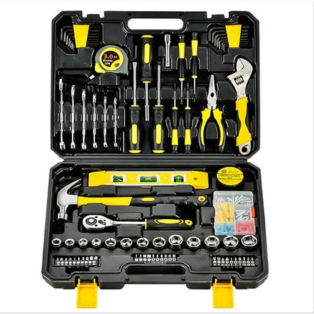 

108pcs Household Hardware Basic Tool Kit Wrench Screwdriver Socket Extension with Storage Box