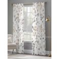 thumbnail image 4 of Grey Brown Botanical Sheer Curtains 84 Inch Length 2 Panels Set, Summer Leaf Watercolor Voile Window Treatment Rod Pocket Curtains Sheers Drapes for Bedroom/Living Room/Kitchen 52"x84"x2, 4 of 7