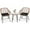 Black, variant on Costway 3PCS Patio Rattan Bistro Set Table Armchair Garden Turquoise Cushion