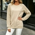 thumbnail image 6 of Atkumj Crewneck Sweatshirt Women Fashion Cable Knit Long Raglan Sleeve Pullover Sweatshirt Casual Loose Solid Color Sweaters for Women S, 6 of 7