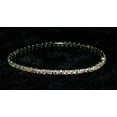 thumbnail image 2 of #11950ABS Single Row Stretch Rhinestone Bracelet - (Iridescent Stones) AB Silver, 2 of 3