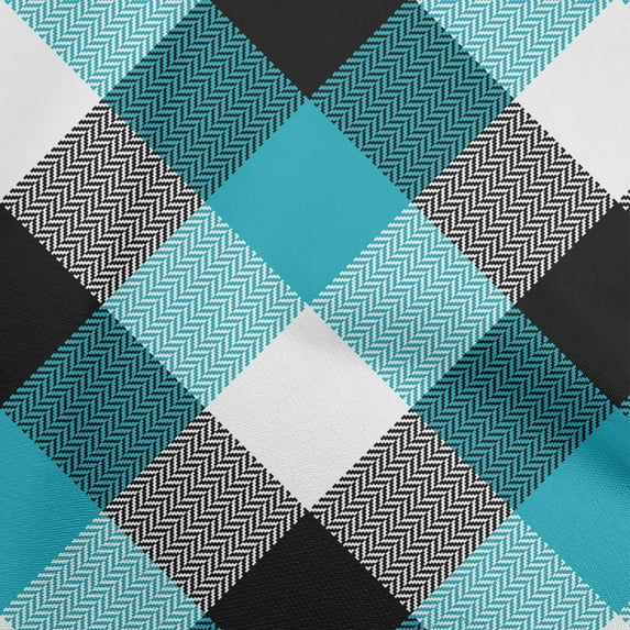oneOone Cotton Cambric Teal Blue Fabric Tartan Sewing Craft Projects Fabric Prints By Yard 56 Inch Wide