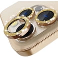 thumbnail image 1 of LAICAIW for iPhone 14 Pro/iPhone 14 Pro Max Camera Lens Protector Bling, HD Tempered Glass Shining Decoration Lens Screen Protector Individual Aluminum Alloy Metal Ring, Glitter Gold, 1 of 7