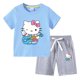 thumbnail image 3 of Hello Kitty verano niños pequeños de algodón de manga corta camiseta traje niños pantalones cortos de manga corta conjunto de dos piezas ropa para niños, 3 of 5