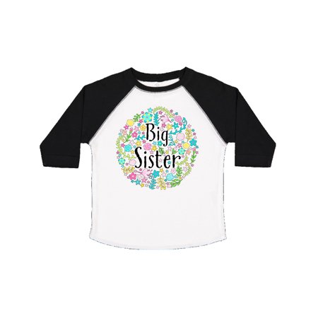

Inktastic Big Sister with Flower Circle Gift Toddler Boy or Toddler Girl T-Shirt