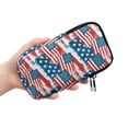 thumbnail image 2 of SEANATIVE Soft Neoprene Zipper Eyeglasses Pouch with Double Compartment Glasses Case Water-Resistant Lightweight Portable Eyewear Holder Bag for Women Men Travel, American Flag Print, 2 of 7