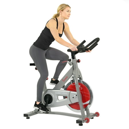 Sunny Health & Fitness Stationary Belt Drive Pro II Indoor Cycling Exercise Bike w/ 40 lb Flywheel, Home Cardio Workout, SF-B1995