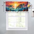 thumbnail image 4 of Sea Turtle Curtain Valances for Kitchen Windows Blue Ocean Summer Coastal Scenery Window Valance for Living Room Bedroom, Kitchen Valance Rod Pocket Window Decor Curtain 54 by 18 in, 1 Panel, 4 of 6