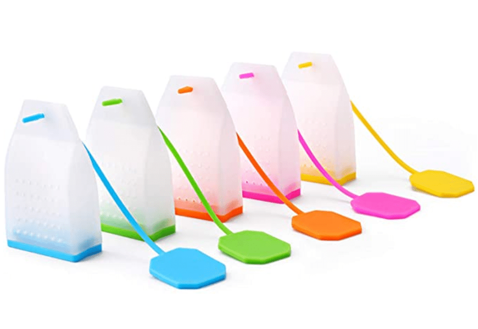 Reusable Tea Bags with Quantity of 5 made for loose leaf tea of all
