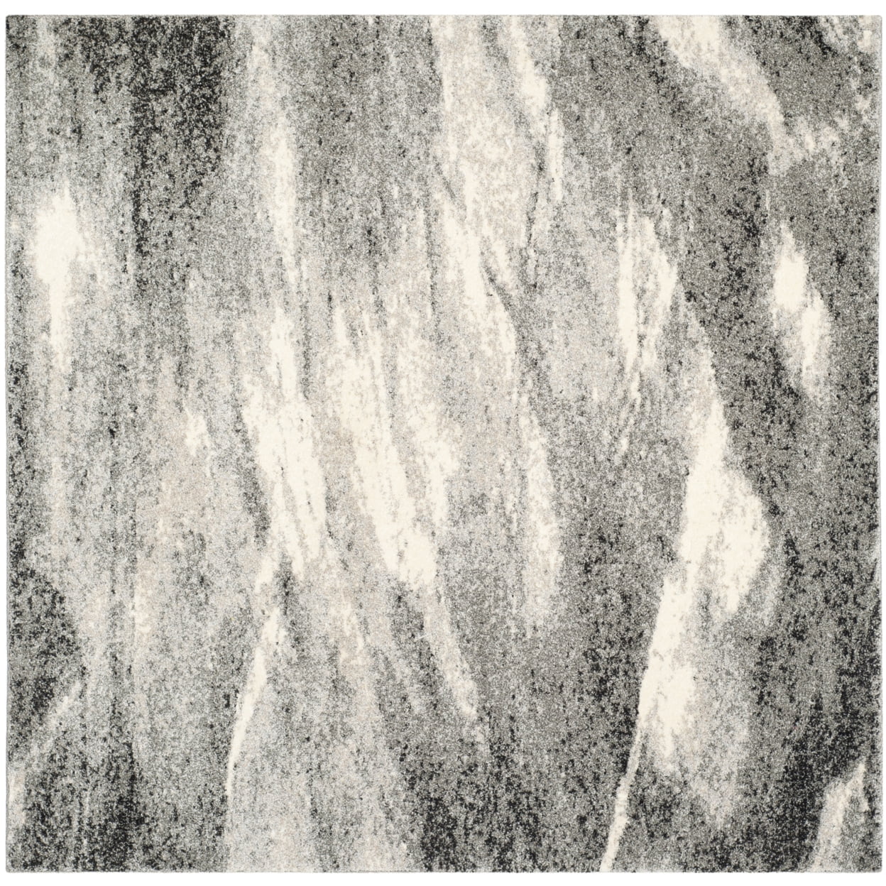 SAFAVIEH Retro Panit Abstract Area Rug, Grey/Ivory, 8' x 8' Square