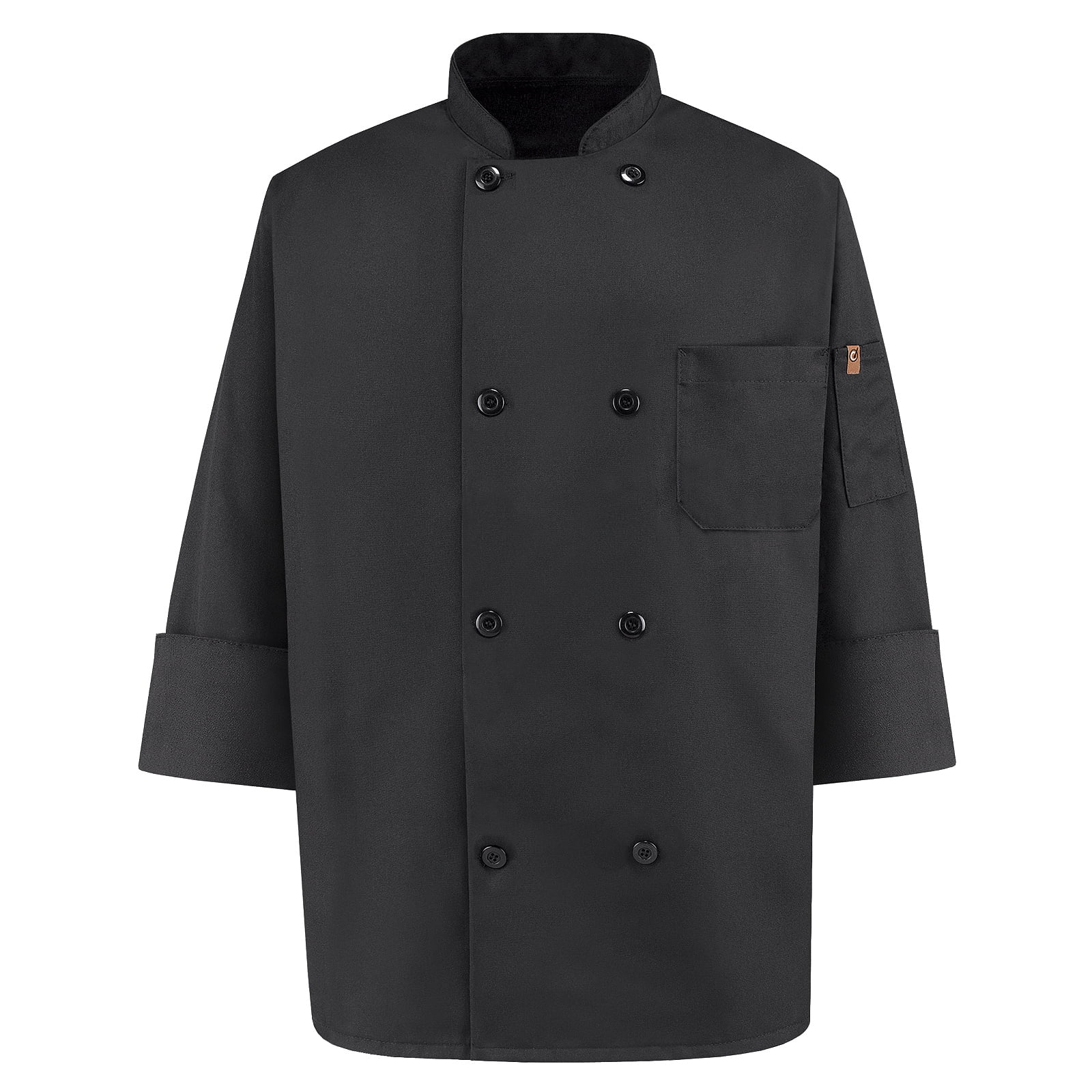 Buy Chef Designs® Eight Pearl Button Black Chef Coat Online at Lowest