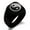 Black, variant on Stainless Steel Love Heart Yin Yang Engraved Square Flat Top Biker Style Polished Signet Ring