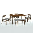 thumbnail image 2 of Polytrends Hollencrest Modern 6 Piece Dining Set Gray, 2 of 5