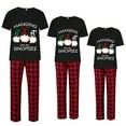 thumbnail image 2 of Ihaphap Family Christmas Matching Pajamas Hanging With My Gnomies Black Short Top and Red Plaids Family Matching Pajamas Set, L-Men, 2 of 6