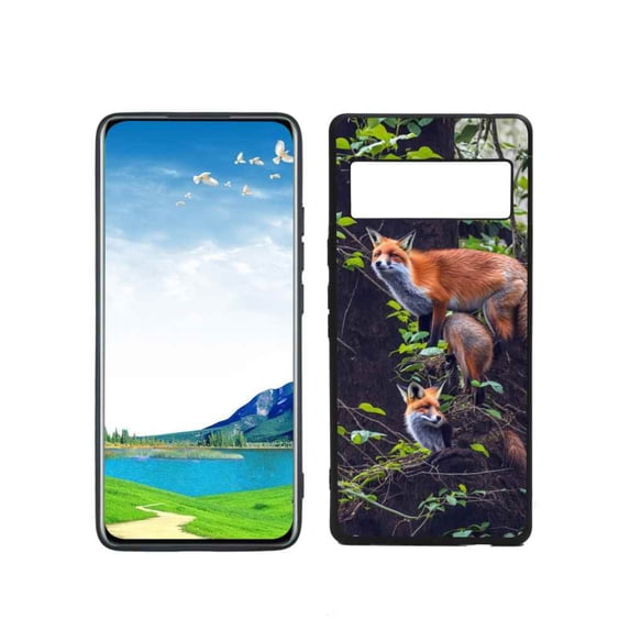 Compatible with Google Pixel 6 Pro(2021) Phone Case, Fox-4 Case Silicone Protective for Teen Girl Boy Case for Google Pixel 6 Pro(2021)