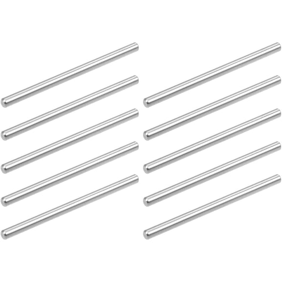 10Pcs（3mm x 50mm） Dowel Pin 304 Stainless Steel Pegs Support Shelves Silver Tone