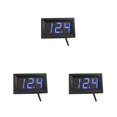thumbnail image 2 of crativent Digital DC Voltmeter 0 -100V High Accuracy LED Display Voltage Meter Gauge Automotive Accessory blue 3Set, 2 of 6