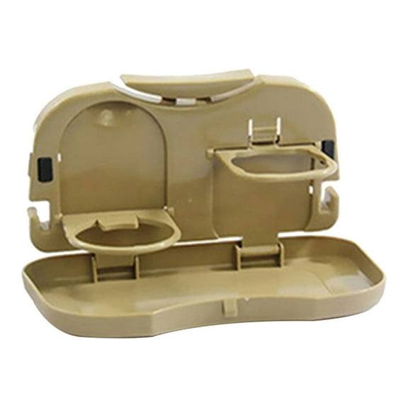 Yhmxh Functional Portable Auto Food and Drink Tray – Beverage Holder Car Back Seat Storage Car Food Trays Car Folding Food Cup Tray Drink Tray Child Dining Table Cup Holder Car Accessories(Beige)
