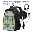 thumbnail image 2 of Balery Hawaiian Style Print USB Charging Backpack for Men and Women - Water-Resistant, Anti-Theft Laptop Backpack with USB Port for Travel, Work, School, and College, 2 of 7