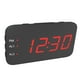 thumbnail image 2 of Reloj de Digital pantalla LED grande con Cable de USB MODO de Dimmer ajustable Función de intermitencia, Control de voz, reloj moderno rojo Soledad Despertador de escritorio, 2 of 10