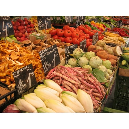 Food Stalls - Canvas Print Vegetables Market Eat Market Stall Healthy Food Stretched Canvas 10 x 14