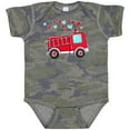 thumbnail image 3 of Inktastic Valentine Fire Truck with Hearts Boys or Girls Baby Bodysuit, 3 of 5