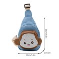 thumbnail image 3 of Cute Monkey Style Juvenile Messenger Bag, Small Shoulder Bag, Soft Fabric Material, Fun Design, For Youngster, Academy Use, Portable Storage, Playful Aesthetic, Lightweight Construction, Akmoler, 3 of 9