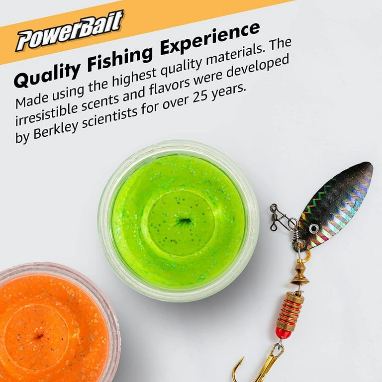 Lurwind Berkley PowerBait Natural Scent Glitter Trout Bait with Rigging  Card - Trout Fishing Materials for Saltwater and Freshwater - Floating  Attractor Bait 