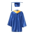 thumbnail image 2 of YONGHS Girls Graduation Gown Cap Set Kindergarten Preschool Church Robe Kids Children Uniform Outfit Blue 27, 2 of 5